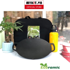 chảo đá nướng size 33cm Ecoramic Hàn Quốc- Mykit Store