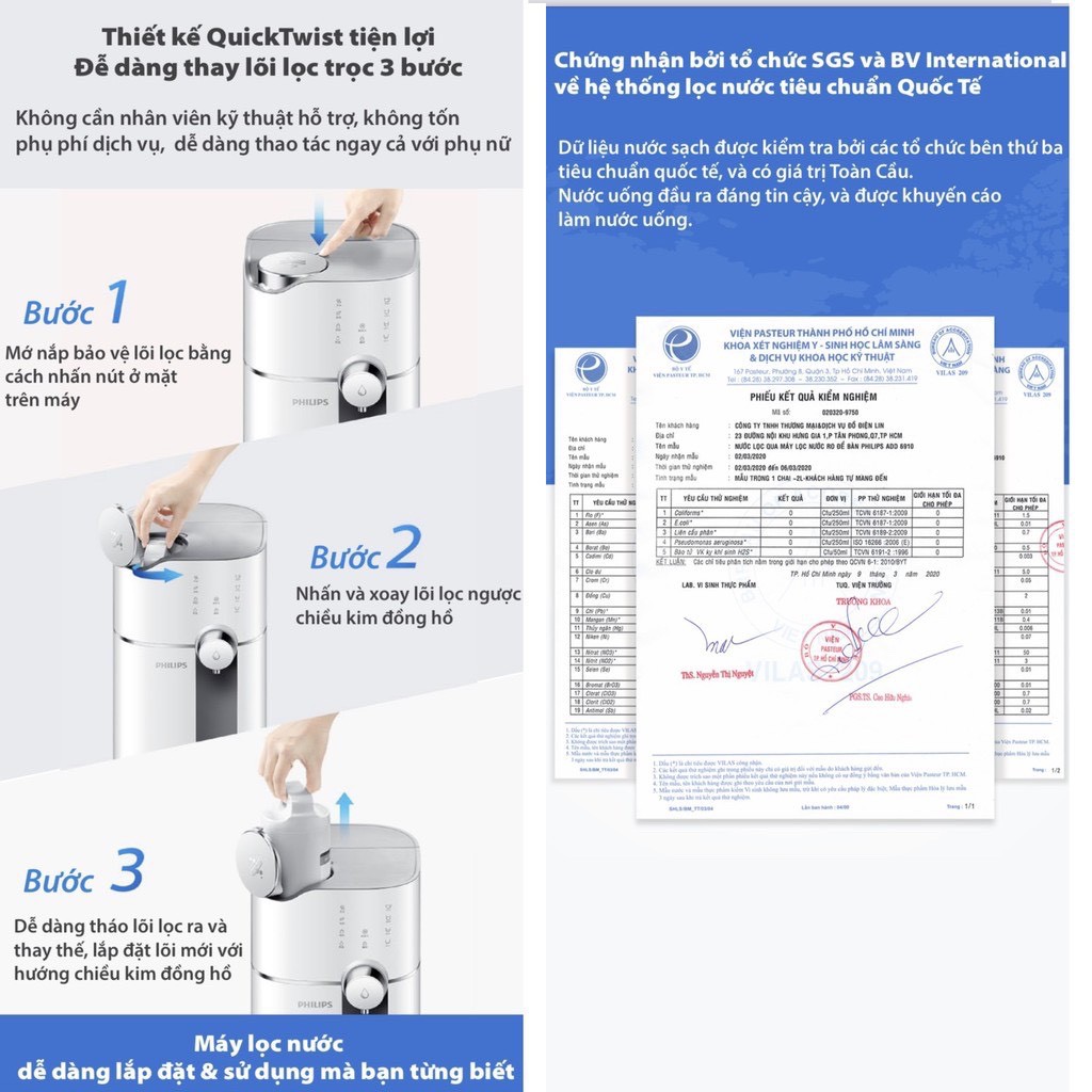 Lõi lọc RO Philips ADD550 All-in-One cho máy ADD6910