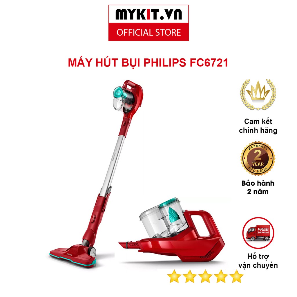 Máy hút bụi không dây dạng cán Philips FC6721 - Mykit Store