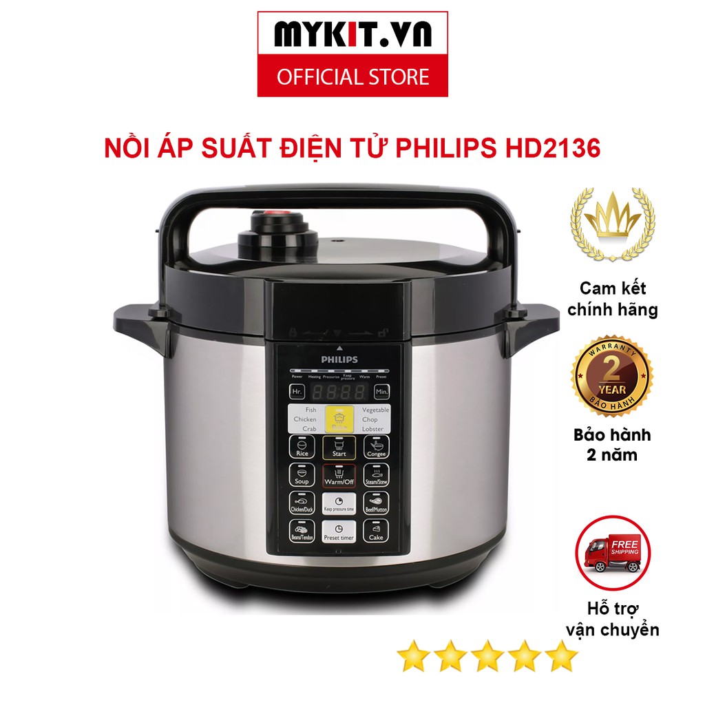 nồi Áp Suất Điện Tử Philips HD2136 (5L) - Mykit Store
