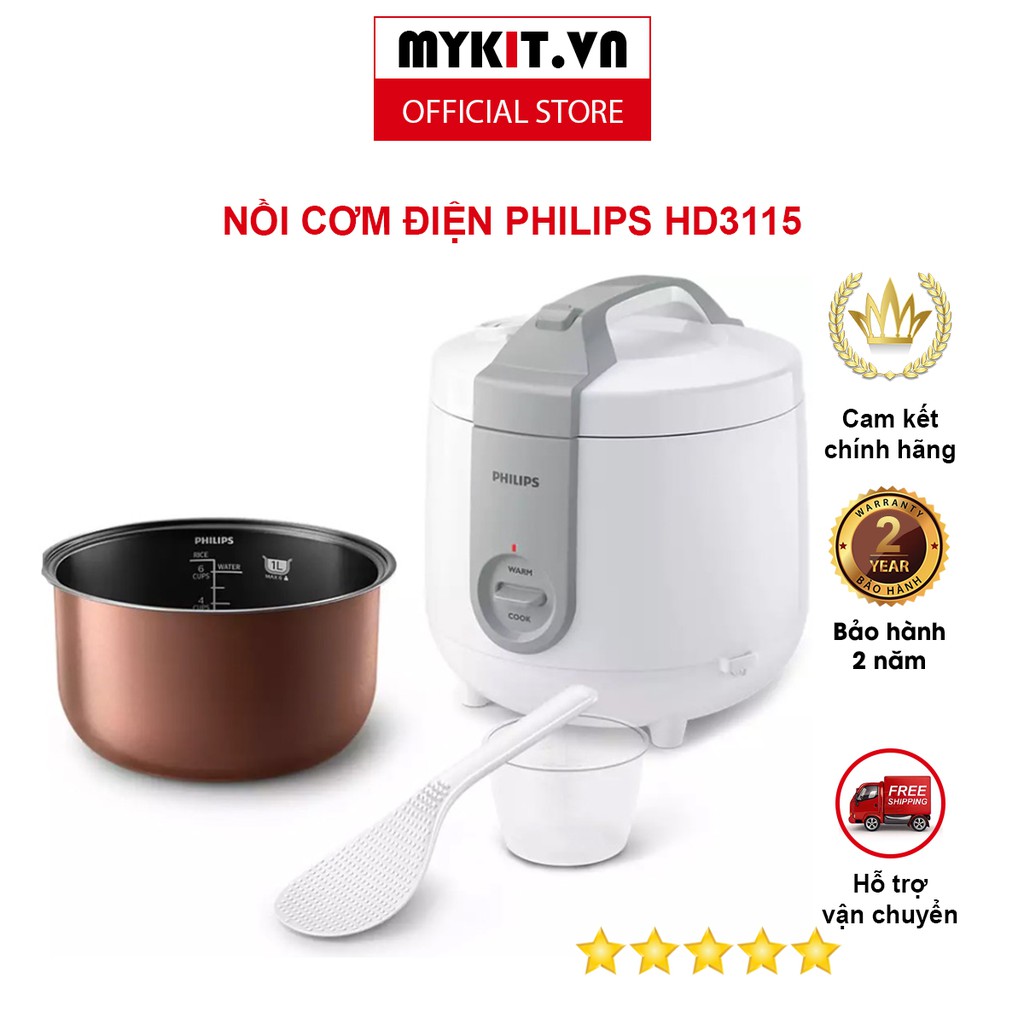 nồi CƠM NẮP GÀI PHILIPS HD3115 - Mykit Store