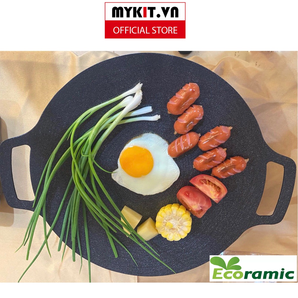 (SP Dã Ngoại) chảo đá nướng size 33cm Ecoramic Hàn Quốc- Mykit Store
